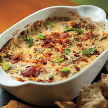 Warm Turnip Greens and Bacon Dip
