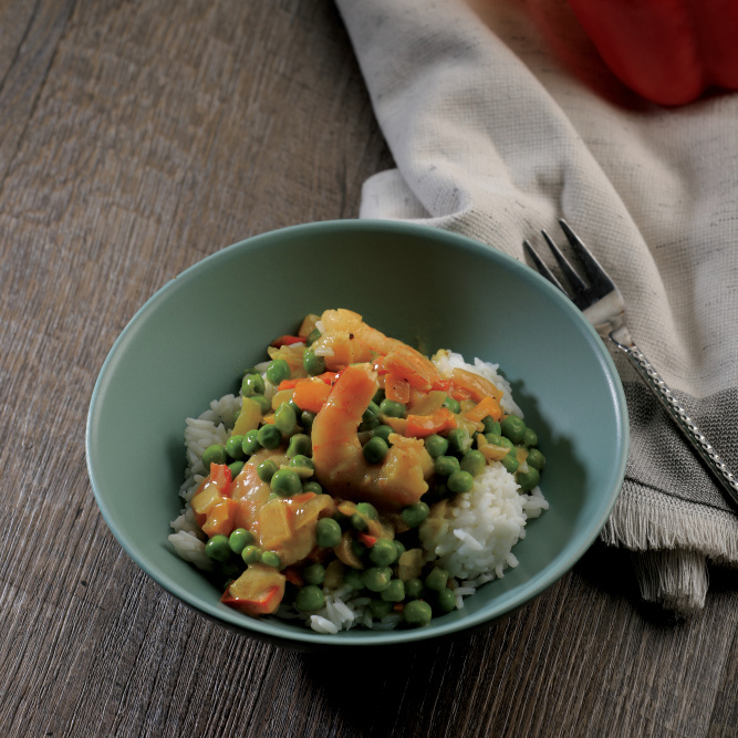 shrimp coconut curry bowl