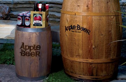 Apple Beer, product display.