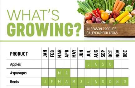 Texas produce calendar