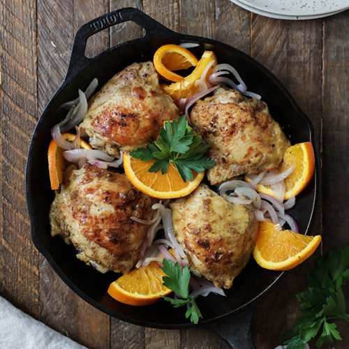 Pan-Roasted Orange Chicken