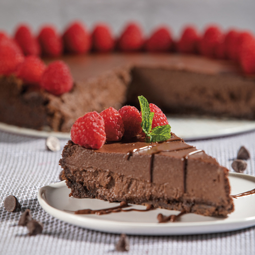 Decadent Double Chocolate Tofu Cheesecake