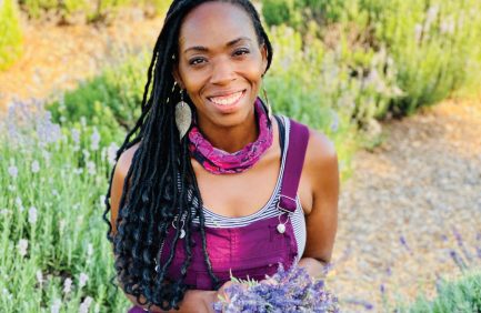 Zephrine Hanson of the Veterans to Farmers program at Denver Botanic Gardens Chatfield Farms studies and educates about ways to use lavender.