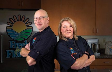 Chefs Justin and Bridget