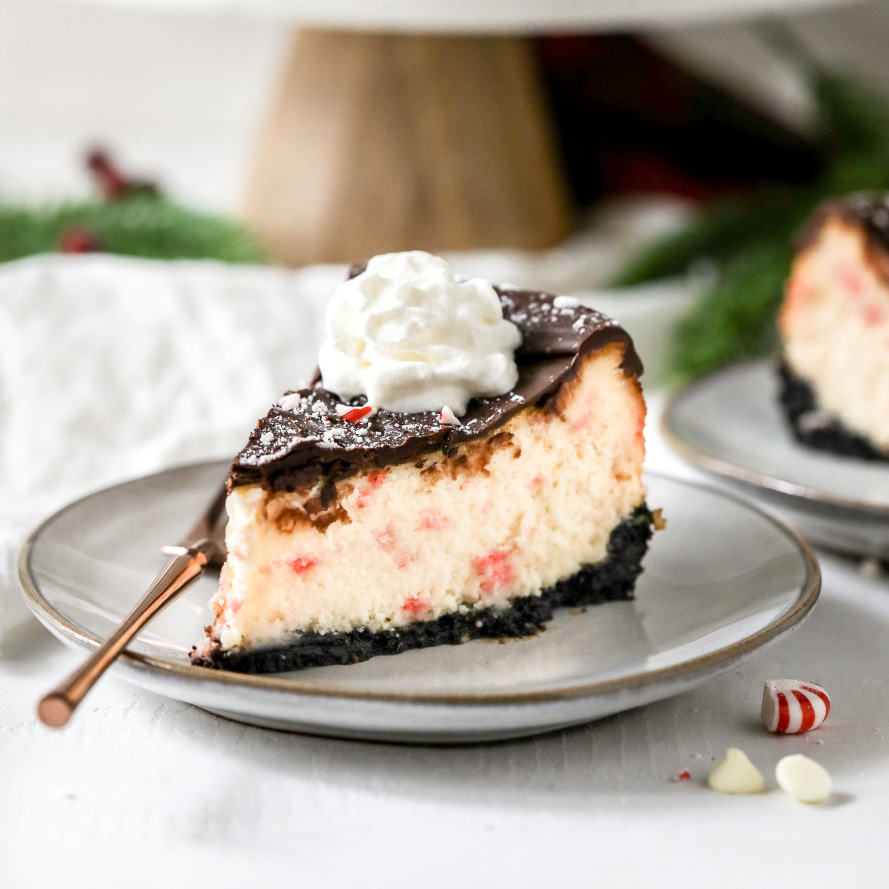 White Chocolate Peppermint Cheesecake
