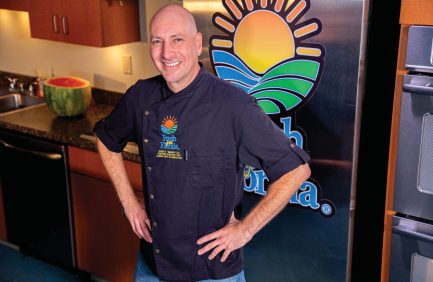 Chef Justin in the "Fresh From Florida" kitchen