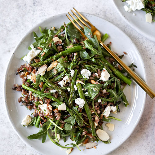 Wild Rice and Roasted Asparagus Salad
