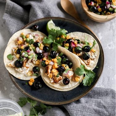 Tilapia Tacos with Blueberry Corn Salsa