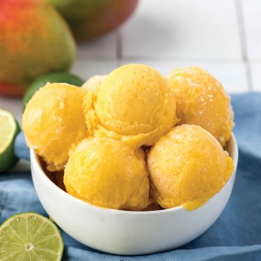 Mango Sorbet with Chili and Lime