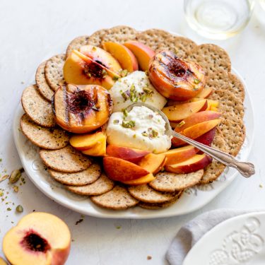 Grilled Peach Burrata Salad