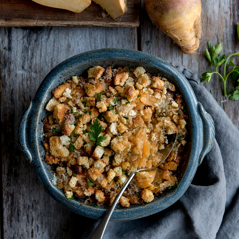 Mashed Rutabagas Au Gratin
