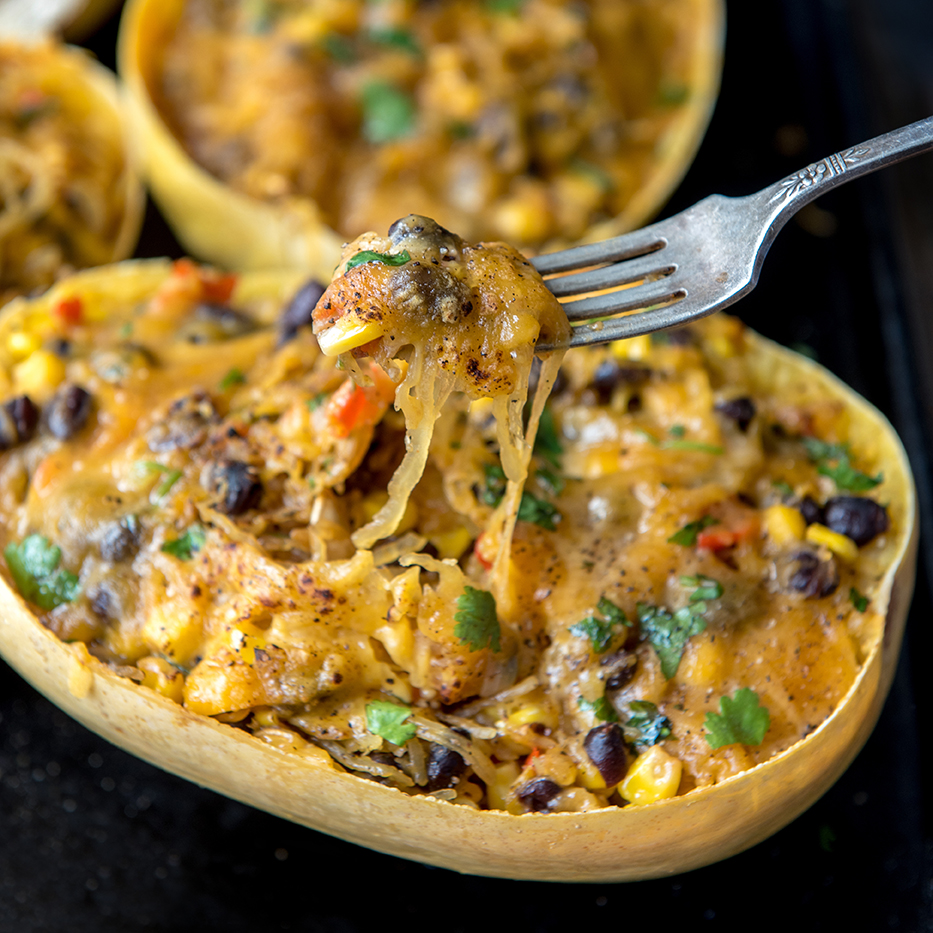 Southwestern Stuffed Spaghetti Squash