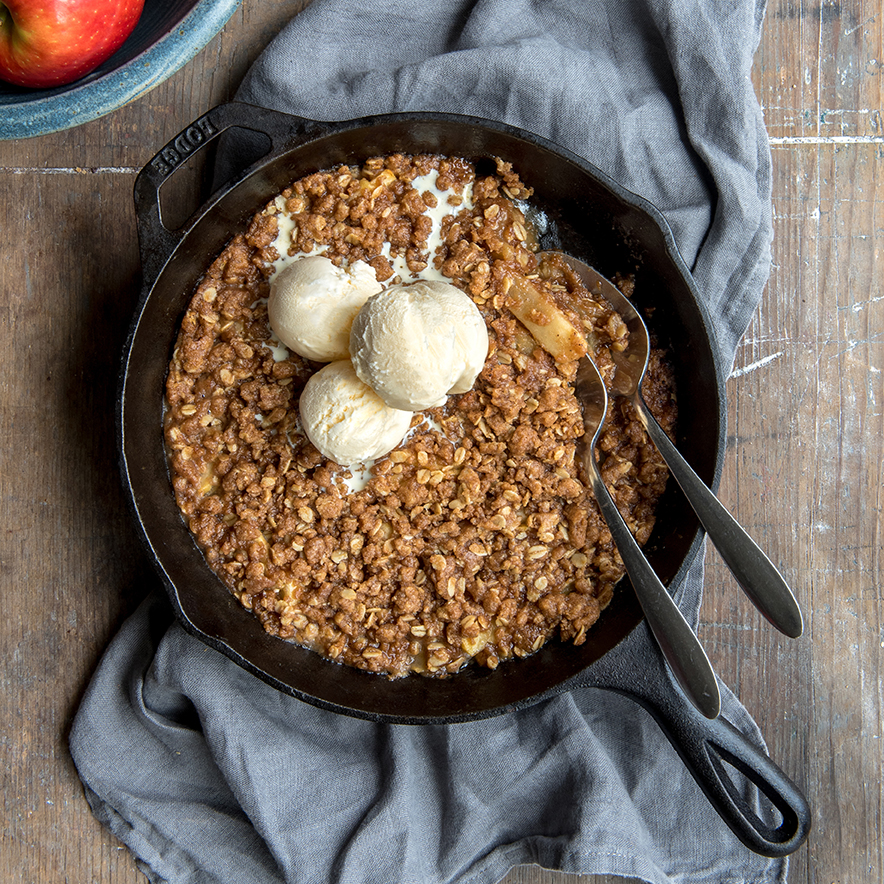 Skillet Apple Crisp for Two