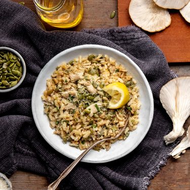 Toasted Pepita and Mushroom Risotto