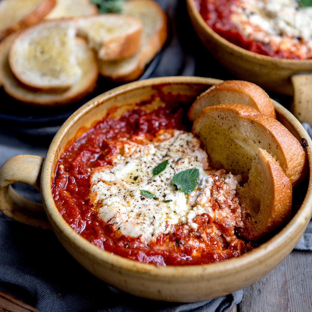 Baked Goat Cheese and Marinara