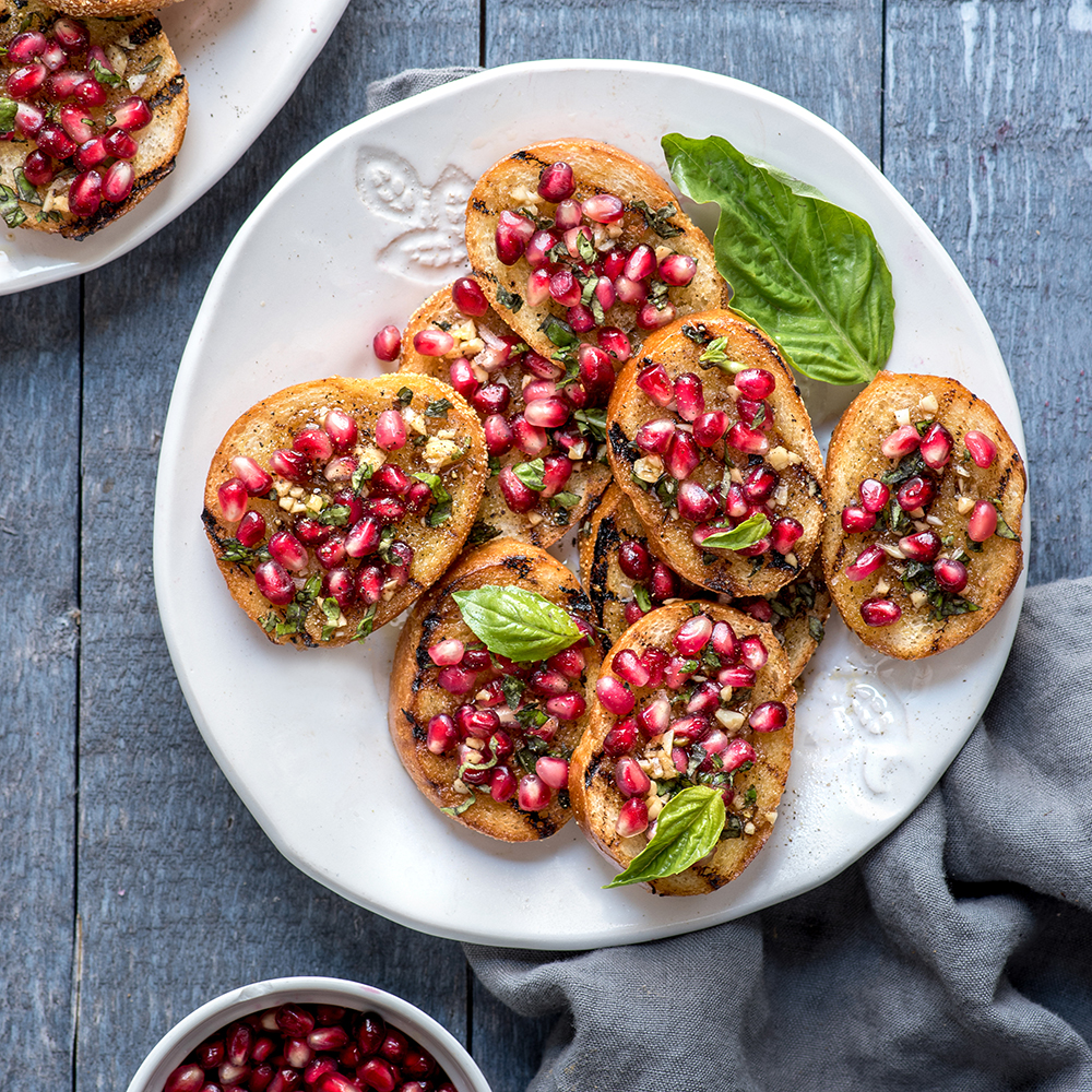 Pomegranate Bruschetta