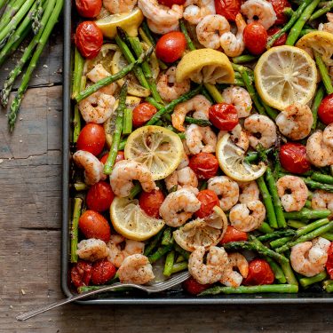 Sheet Pan Shrimp and Asparagus Bake