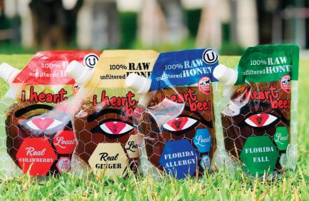 Four packs of I Heart Bees