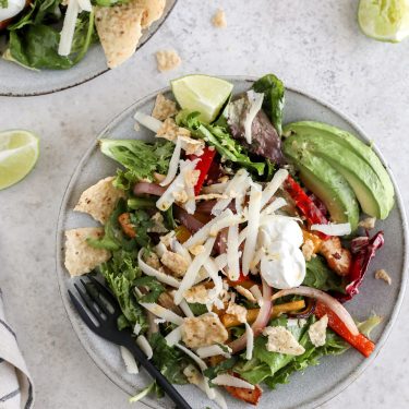 Fajita Chicken Salad with Cilantro-Lime Dressing