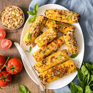 Grilled Sweet Corn with Sun-Dried Tomato Butter
