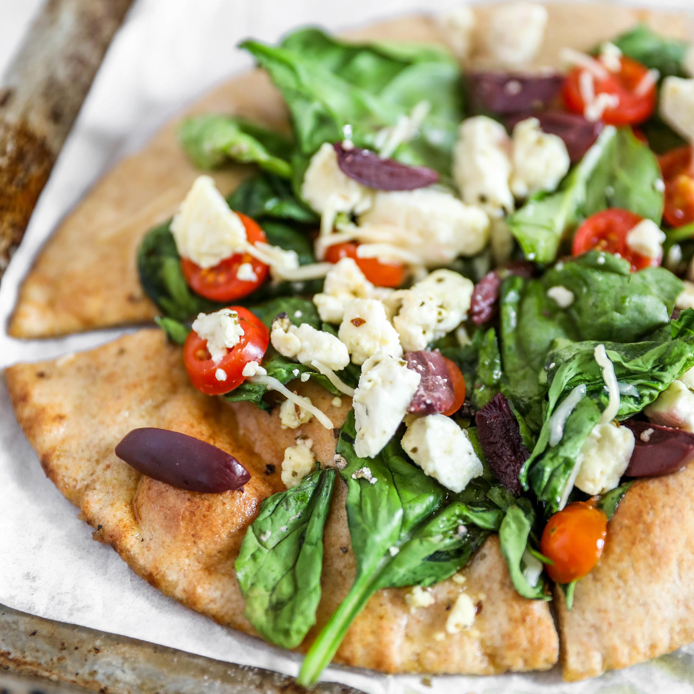 Greek Salad Pizzas