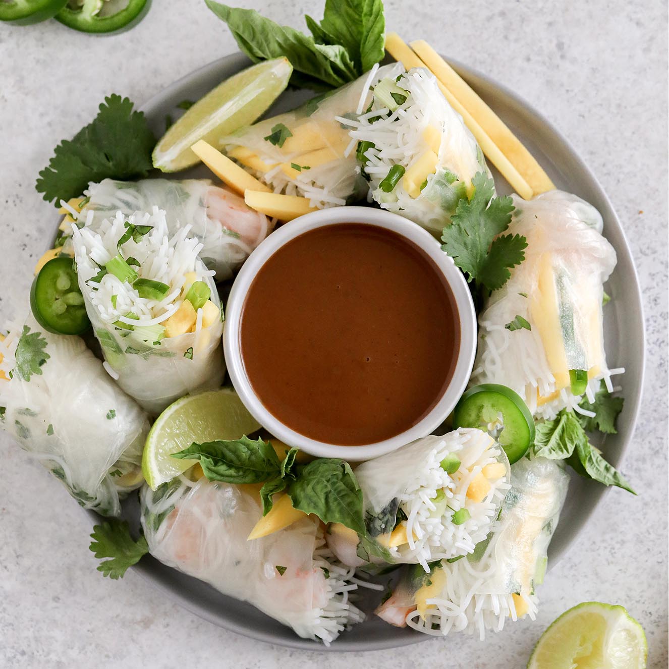 Shrimp and Mango Fresh Rolls