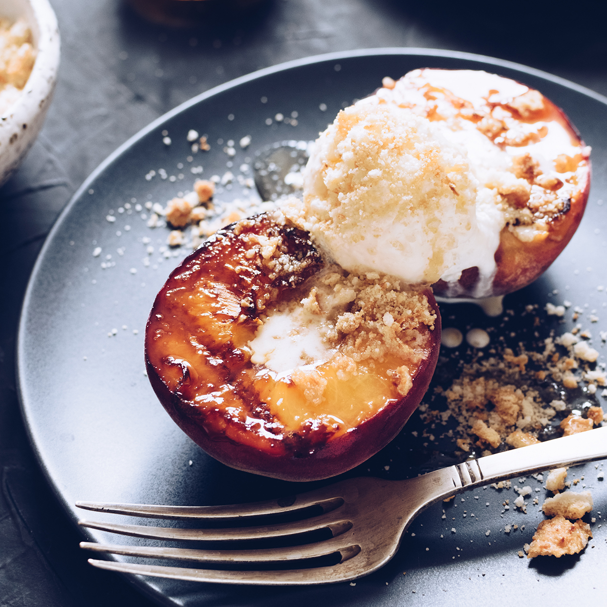 Grilled Peach Crumble