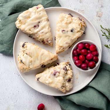 Cranberry Scones with Orange Glaze