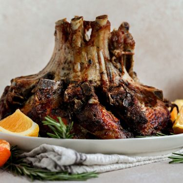 Garlic-Rosemary Crusted Crown Roast of Pork