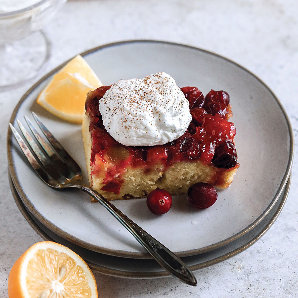 Upside-Down Cranberry Meyer Lemon Cake