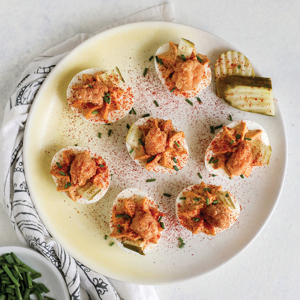 Hot Chicken Deviled Eggs