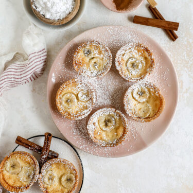 Mini Banana Custard Pies