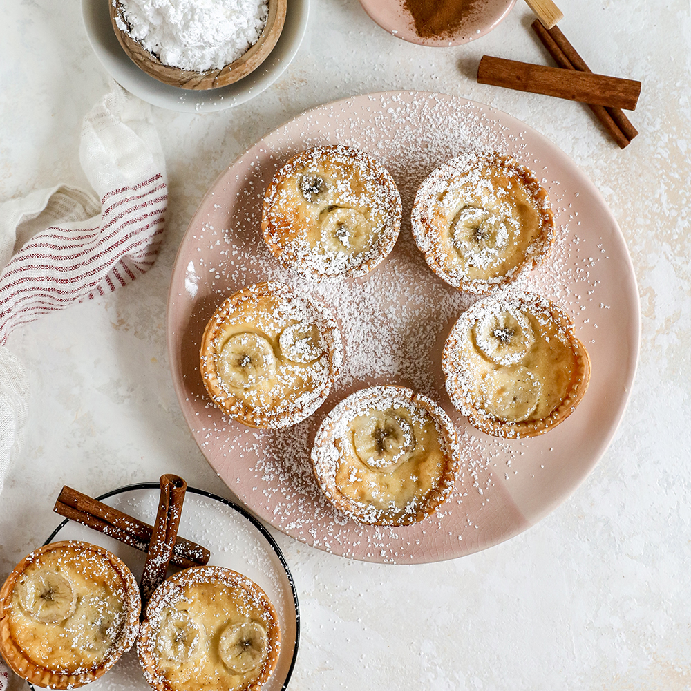 Mini Banana Custard Pies