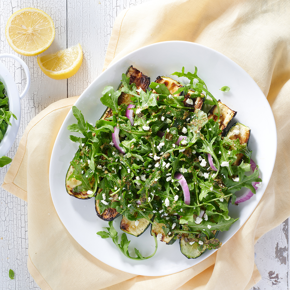 Roasted Zucchini and Pesto Salad
