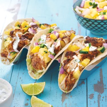 Mahi Mahi Tacos with Mango-Pineapple Salsa