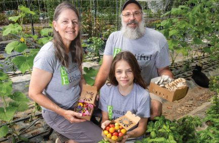 Mary and Roger Winstead, along with their son, Jonathan, grow an array of produce at Beautiful Edibles.