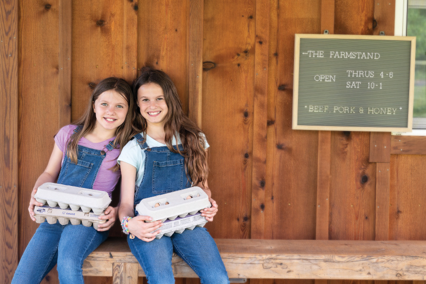 Celina and Eloise DeMaria’s family runs Fernandes Farmstead, which uses the LFPA program to provide protein-rich food to those in need.