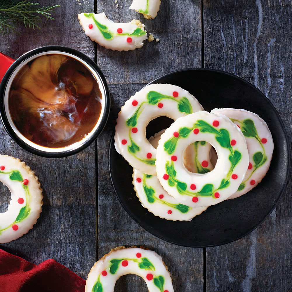 Festive Wreath Sugar Cookies