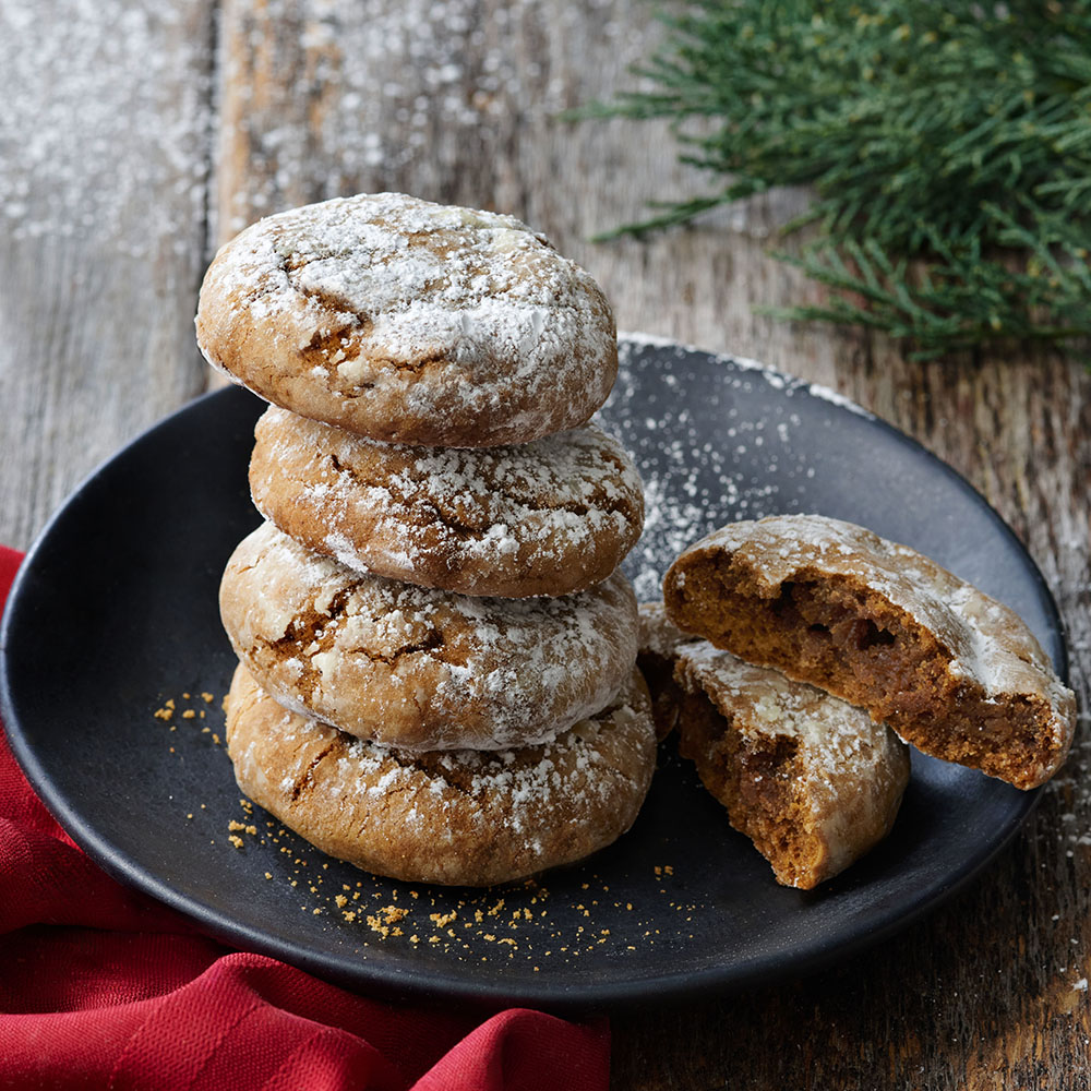 Gingerbread Crinkle Cookies
