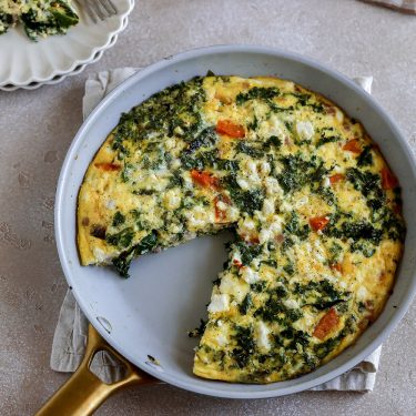 Kale Frittata with Feta, Ham and Butternut Squash