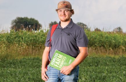 Seventh-generation farmer Ben Wolf studies in the agribusiness, science and tech program at Lakeshore Technical College.