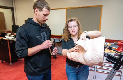 Two students in Wisconsin Meat Science Programs.