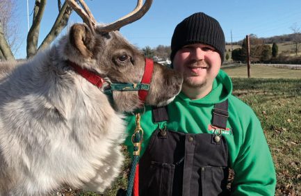 Jason Haycox operates Santa’s Reindeer Ranch with his wife in Santa Claus, Indiana.