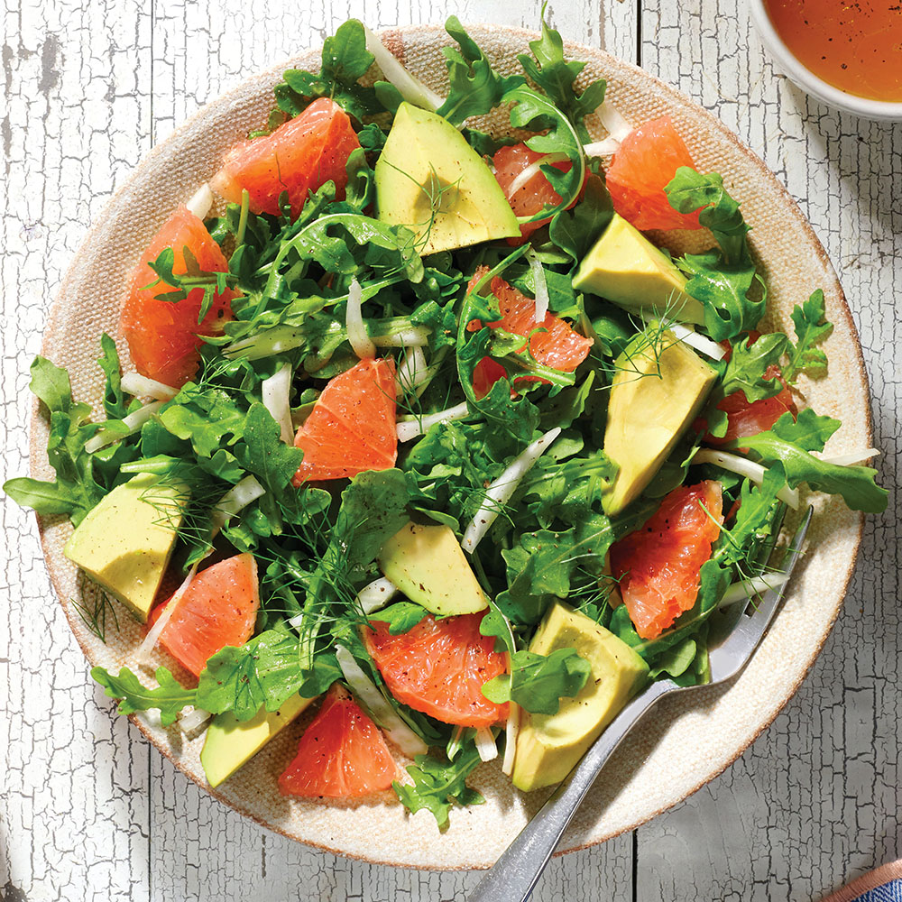 Arugula Salad with Fennel, Grapefruit and Avocado