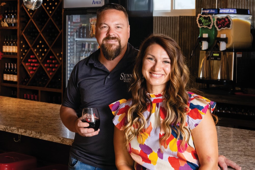Tom and Tara Bright own Sunny Slope Winery, an Ohio Winery in Big Prairie.