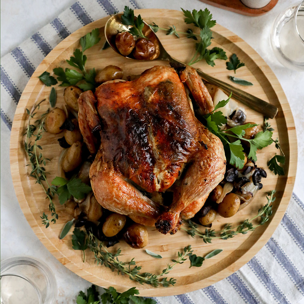 Whole Roasted Chicken with Herbs