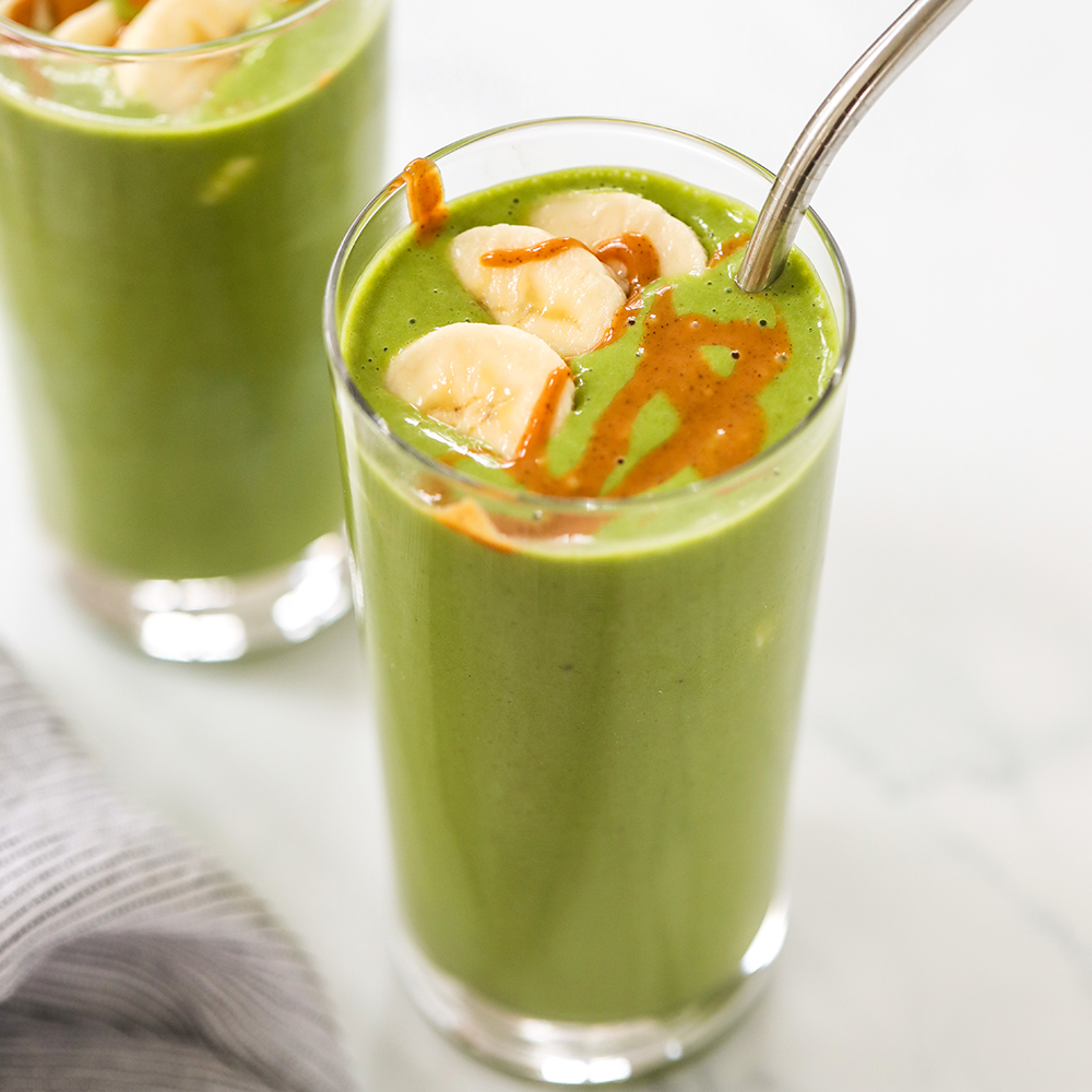 Peanut Butter Banana Green Smoothie