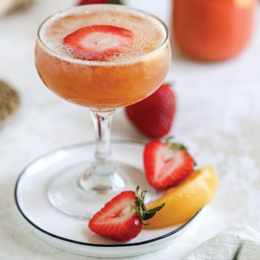 Strawberry Peach Mimosas