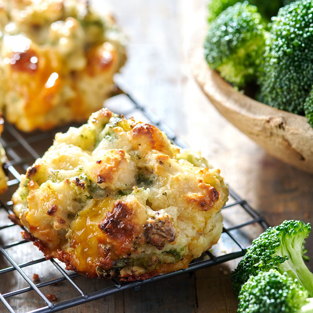 Broccoli Cheddar Drop Biscuits