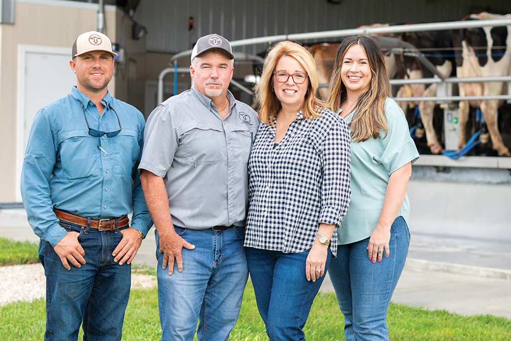 Sutton and Kris Rucks run Milking R Dairy in Okeechobee with their children, Garrett and Lindsey.